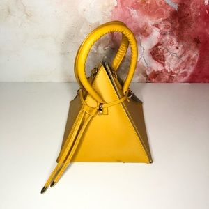 Yellow Triangle Purse brand new